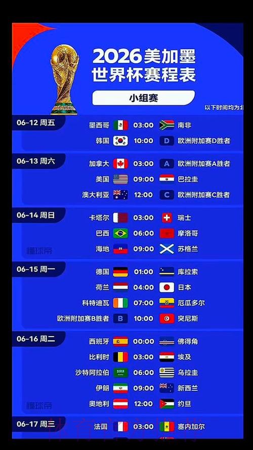 2026美加墨世界杯实时比分入口